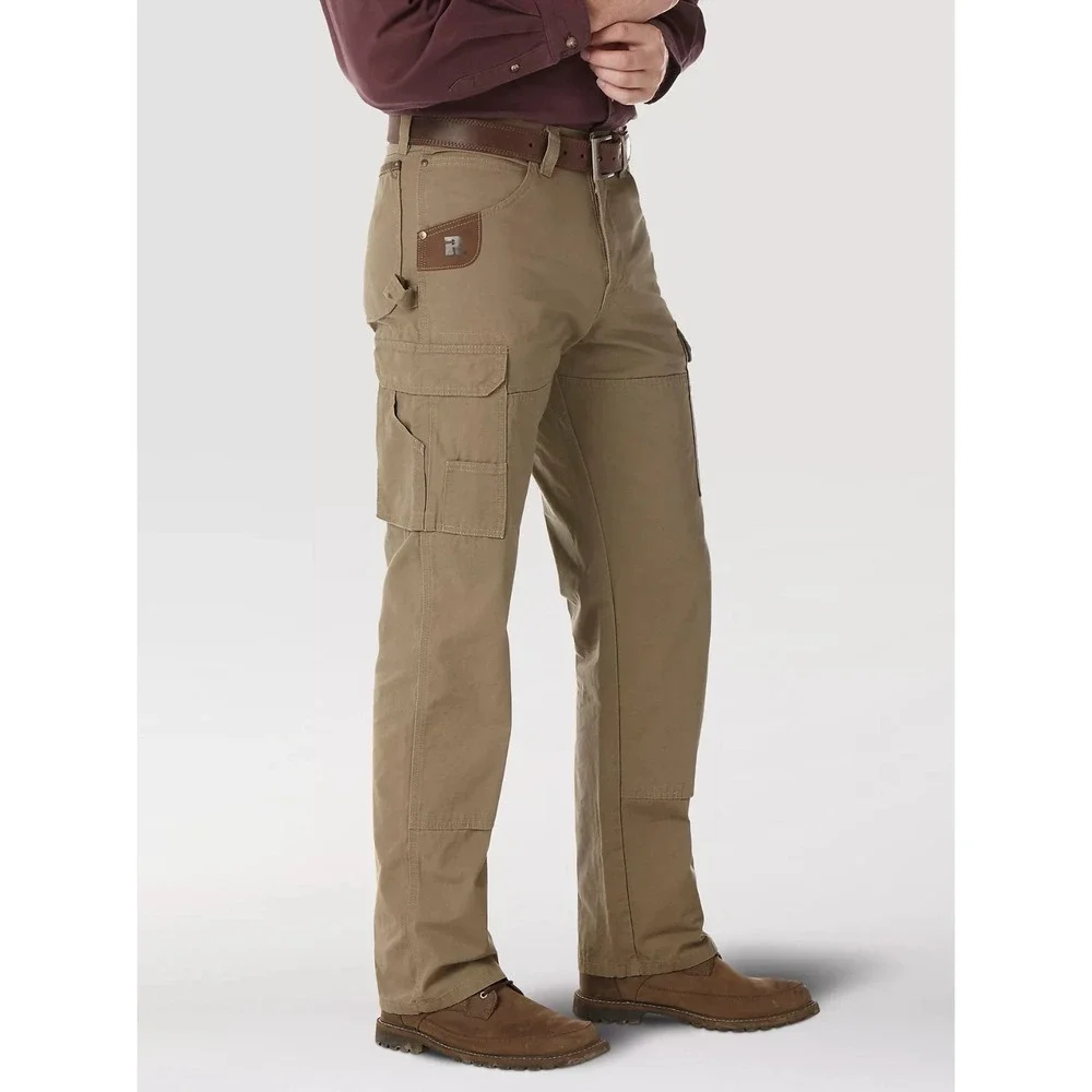 Wrangler Mens Riggs Workwear Ripstop Ranger Cargo‎ Pants Size 40X30 Bark Relaxed